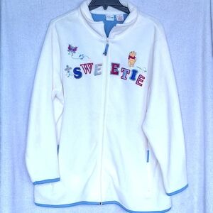 Women's White Jacket with Embroidered Details